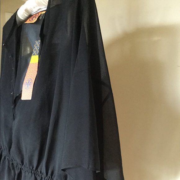 NWT TORY BURCH 4 Black Silk Batwing stretch waist - Picture 6 of 7